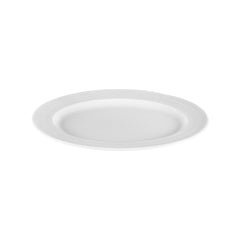 Lizbon 13.25" x 9.25" x h:1.25" Oval White Porcelain Platter
