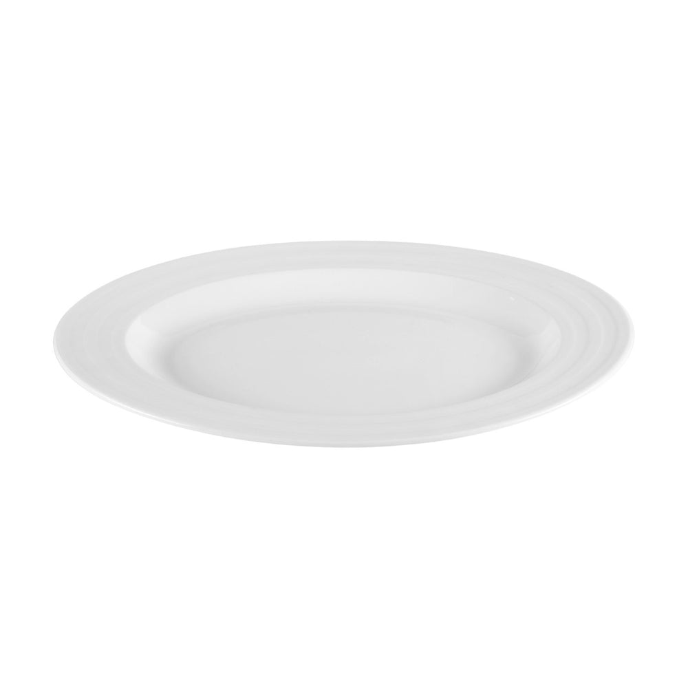Lizbon 15.25" x 10.5" x h:1.5" Oval White Porcelain Platter