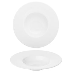 Madrid dia.10.5" h:2" 13 oz. Round White Porcelain Bowl
