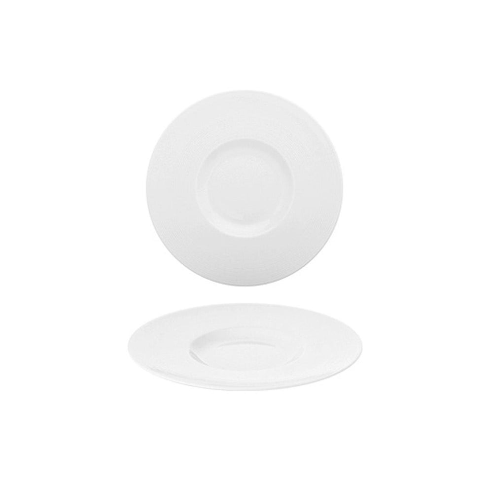 Madrid dia.11.25" Round White Porcelain Plate