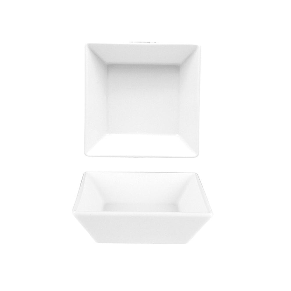 Merid 5.5" x 5.5" x h:1.75" 14 oz. Square White Porcelain Bowl