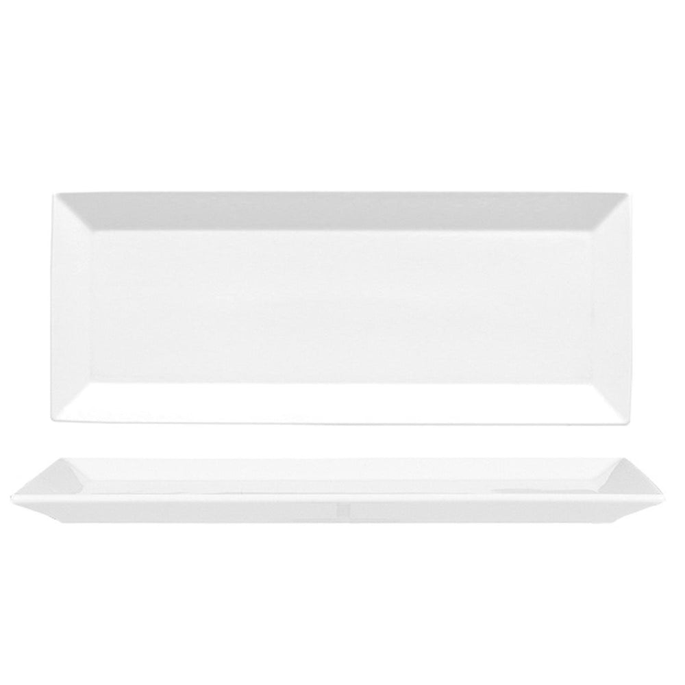 Merid 13.5" x 5.5" x h:0.75" Square White Porcelain Platter