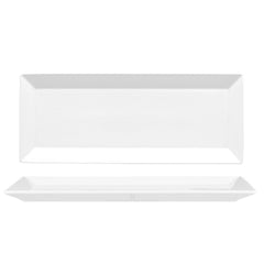 Merid 13.5" x 5.5" x h:0.75" Square White Porcelain Platter
