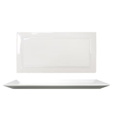 Merid 13.5" x 7" x h:0.75" Rectangular White Porcelain Platter
