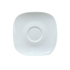 Mimoza 5.5" x 5.5" Square White Porcelain Saucer