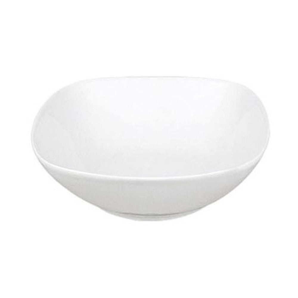 Mimoza 8.25" x 8.25" x h:2.5" 36 oz. Square White Porcelain Bowl