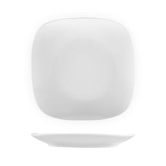 Mimoza 10" x 10" Square White Porcelain Plate