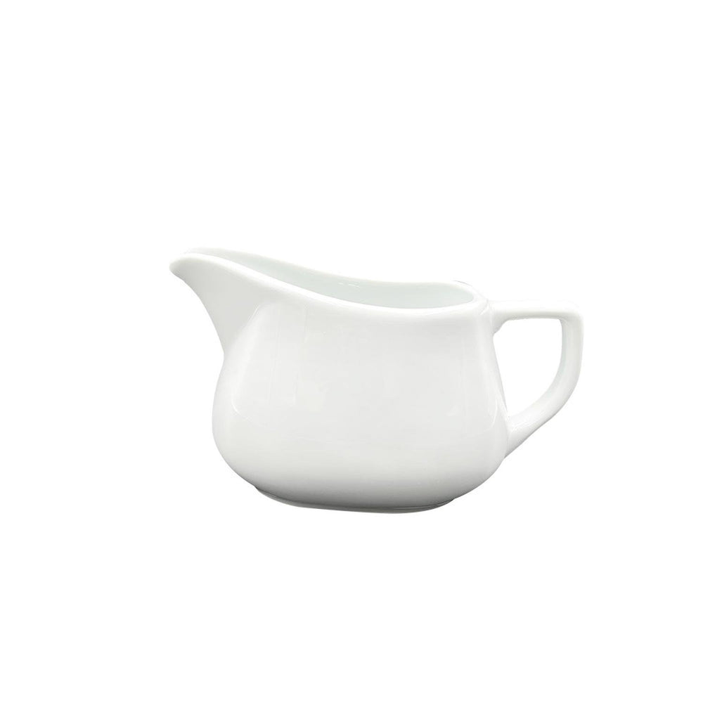 Delta 6" x 3.5" x h:3.5" 12 oz. Oval White Porcelain Sauce Boat