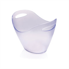 Premium 13.75" x 13.75" x h:10" Oval Frosted Polycarbonate Ice Bucket