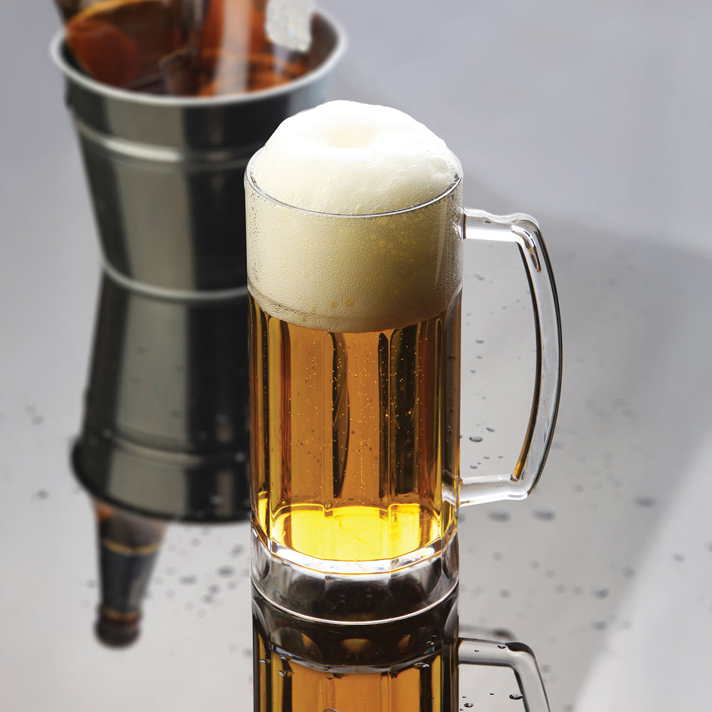 Premium dia.3.25" h:6.75" 19 oz. Round Clear Polycarbonate Beer Mug