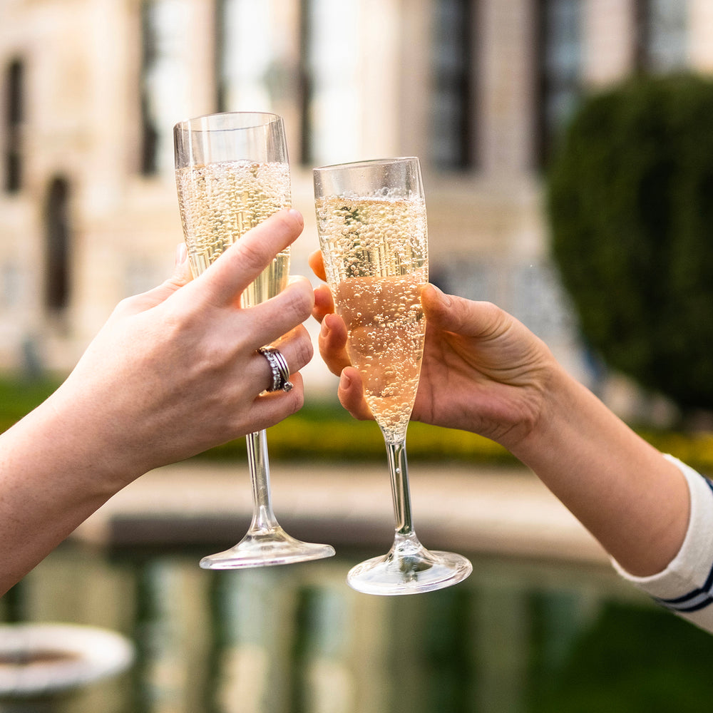 Premium dia.2.25" h:8.5" 6 oz. Round Clear Polycarbonate Champagne Flute