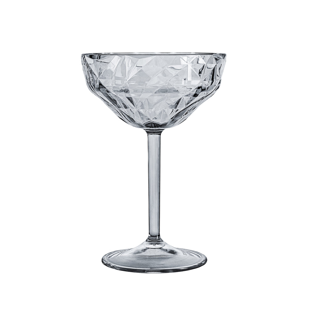 Premium dia.4.25" h:6.25" 9 oz. Round Charcoal Polycarbonate Goblet