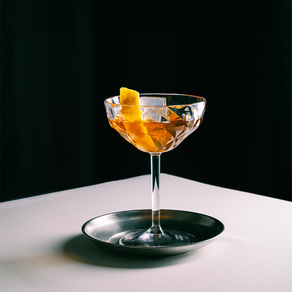 Premium dia.4.25" h:6.25" 9 oz. Round Charcoal Polycarbonate Goblet