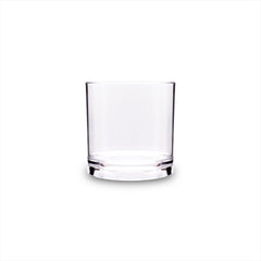 Premium dia.3" h:3" 8 oz. Round Clear Polycarbonate Whisky Glass