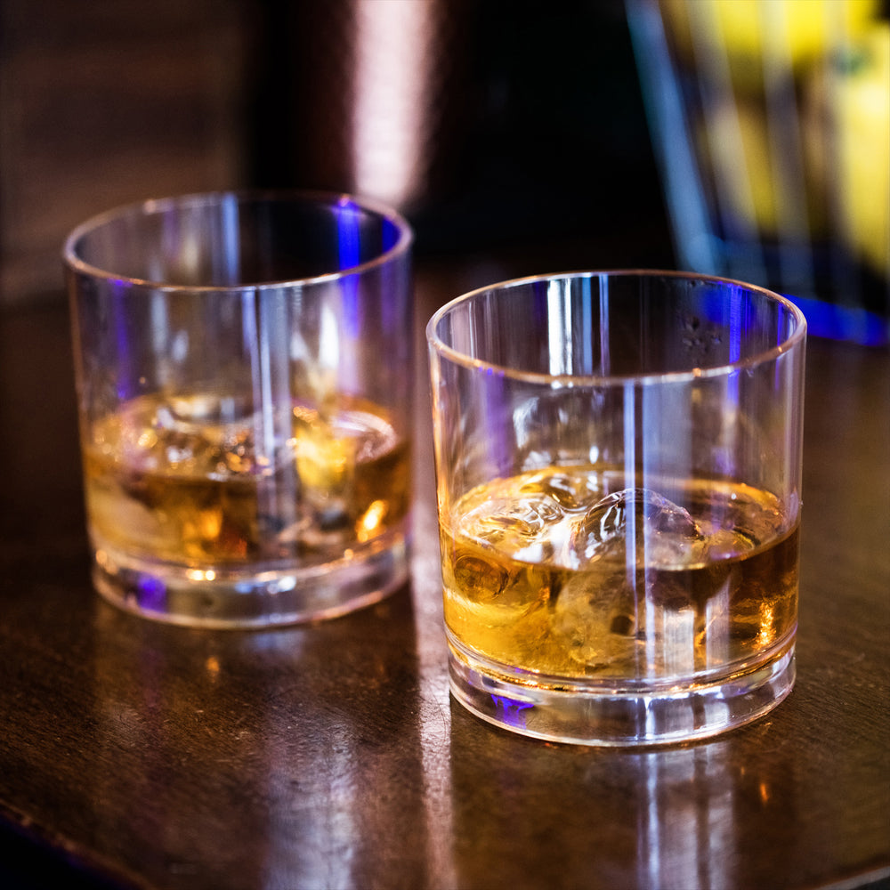 Premium dia.3" h:3" 8 oz. Round Clear Polycarbonate Whisky Glass