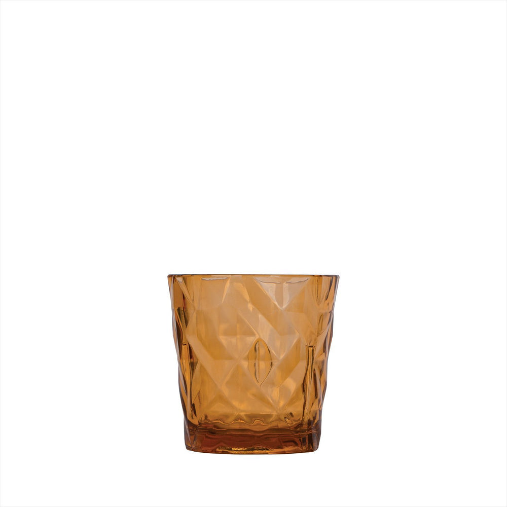 Prism dia.3.5" h:3.5" 10 oz. Round Amber Polycarbonate Rocks/Old Fashioned