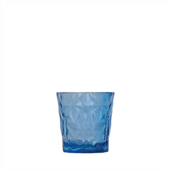 Prism dia.3.5" h:3.5" 10 oz. Round Blue Polycarbonate Rocks/Old Fashioned