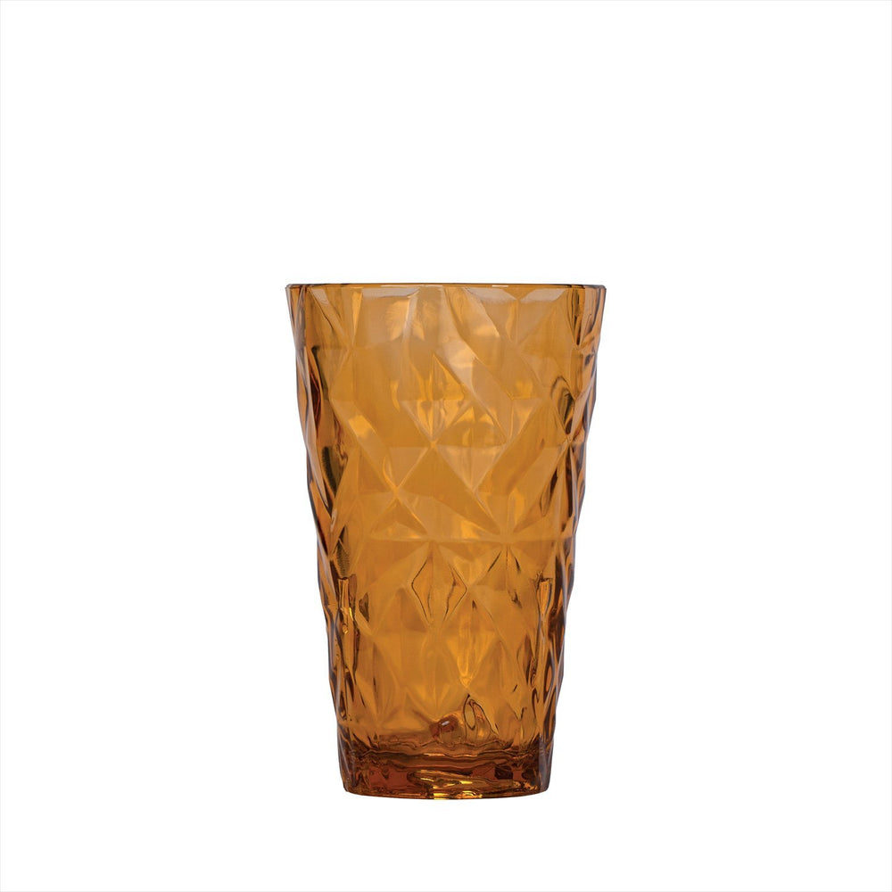 Prism dia.3.5" h:5.5" 14 oz. Round Amber Polycarbonate High-Ball