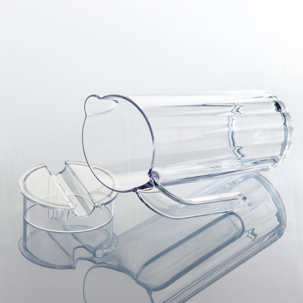 Premium dia.3.75" h:9.5" 42 oz. Round White Polycarbonate Pitcher