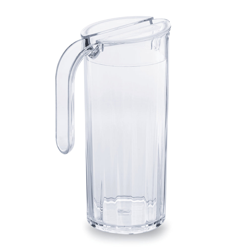 Premium dia.4.25" h:10.25" 61 oz. Round White Polycarbonate Pitcher