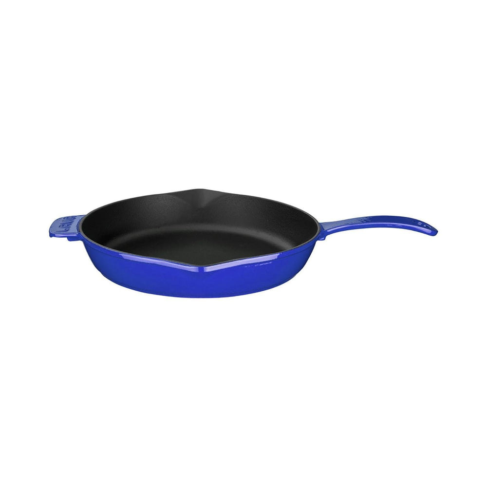 Turgla Cast Iron dia.11" h:2" Round Blue Cast Iron Skillet