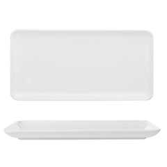 Santa Monica 12.25" x 6.25" x h:1" Rectangular White Porcelain Platter