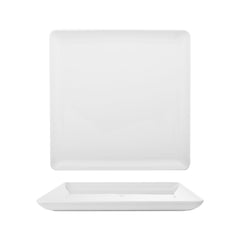 Santa Monica 12.5" x 12.5" x h:1" Square White Porcelain Platter