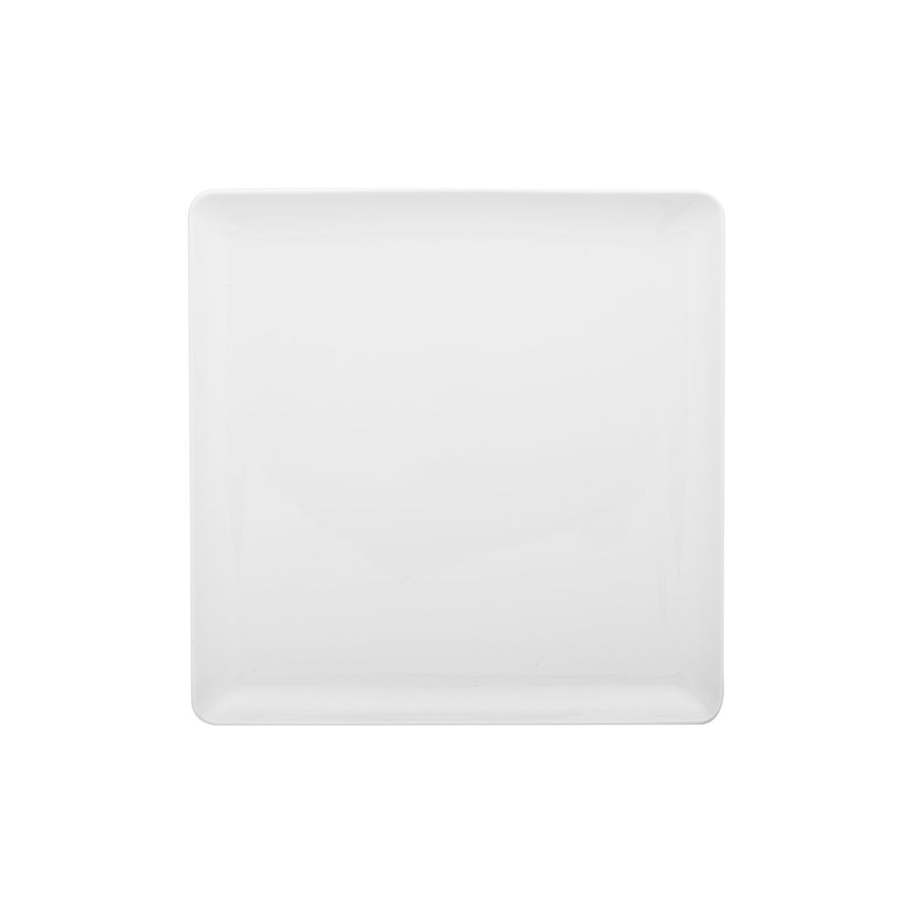 Santa Monica 12.5" x 12.5" x h:1" Square White Porcelain Platter