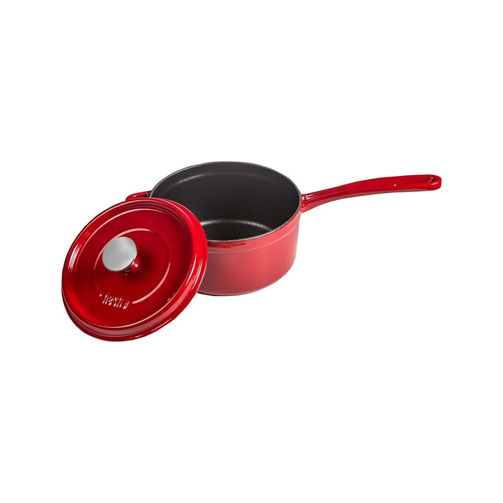 Turgla Cast Iron dia.6.75" h:5" Round Red Cast Iron Saucepan