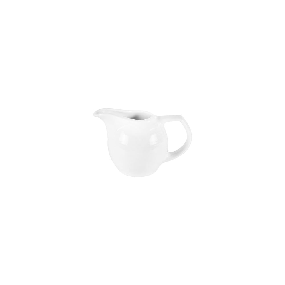 Saturn dia.4" h:2.75" 5 oz. Round White Porcelain Creamer