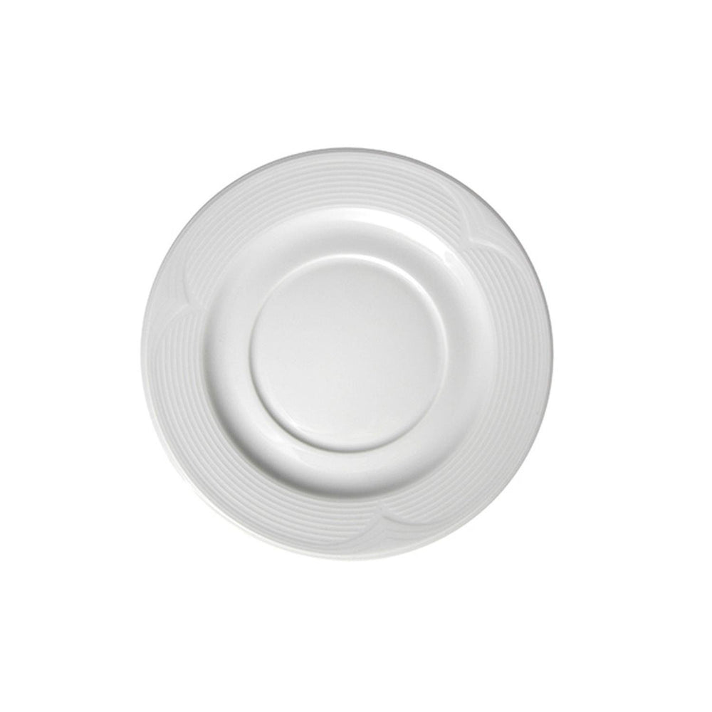 Saturn dia.7" Round White Porcelain Saucer