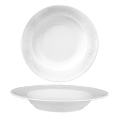 Saturn dia.11.75" h:2" 22 oz. Round White Porcelain Bowl