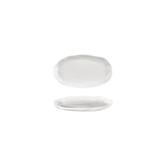 Amorf 7.5" x 4.25" Organic Warm White Vitrified Plate