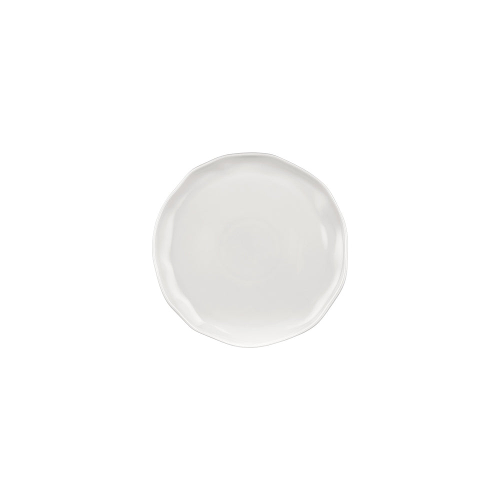 Amorf 8.25" x 8.25" Organic Warm White Vitrified Plate