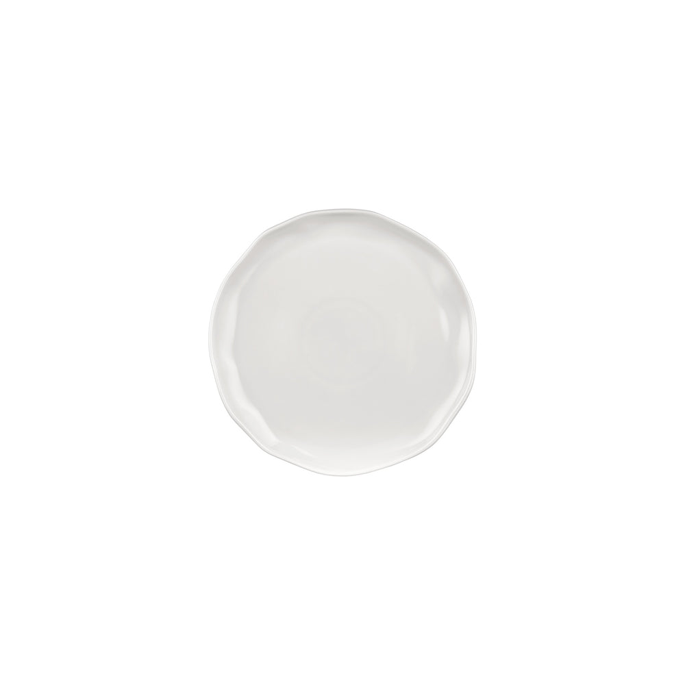 Amorf 8.25" x 8.25" Organic Warm White Vitrified Plate