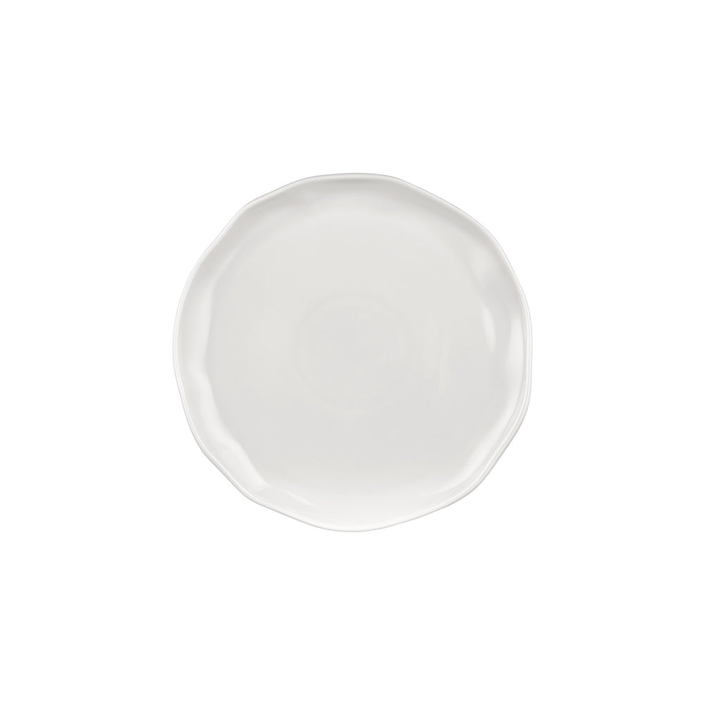 Amorf 10.75" x 10.75" Organic Warm White Vitrified Plate