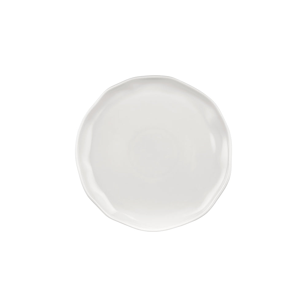 Amorf 10.75" x 10.75" Organic Warm White Vitrified Plate