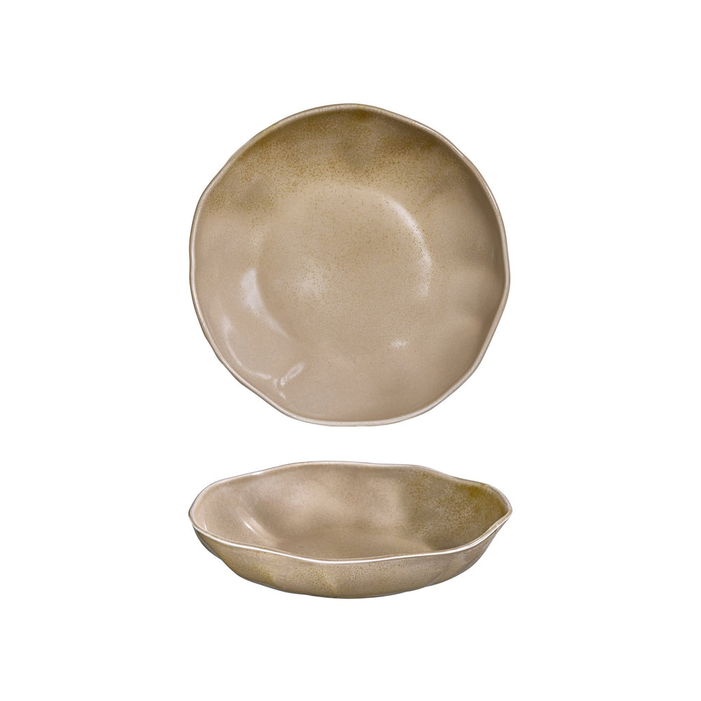 Clay 9.75" x 9.75" x h:0" 42 oz. Organic Terracotta Vitrified Deep Plate