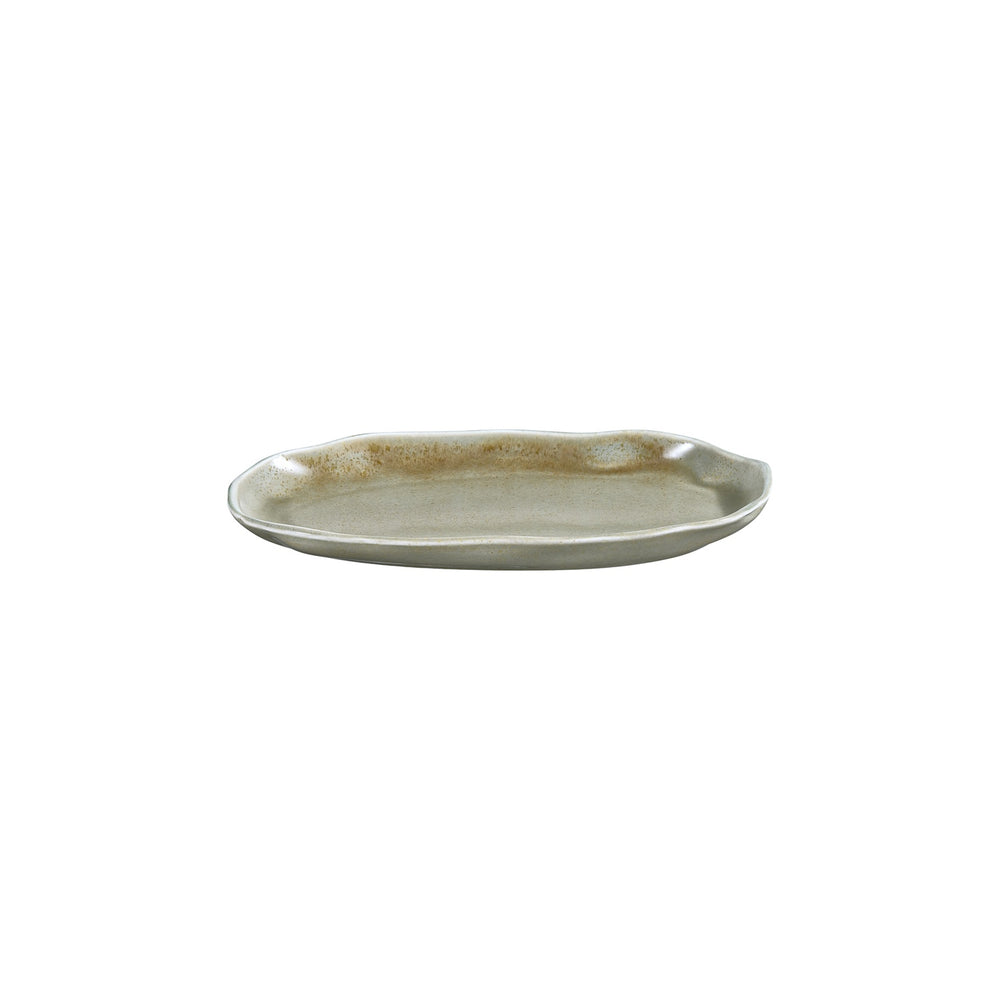 Moss 11.5" x 6.5" Organic Green Vitrified Plate