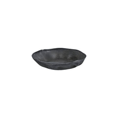 Amorf Notte 9.75" x 9.75" x h:0" 42 oz. Organic Black Vitrified Deep Plate