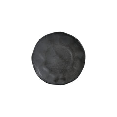 Amorf Notte 9.75" x 9.75" x h:0" 42 oz. Organic Black Vitrified Deep Plate