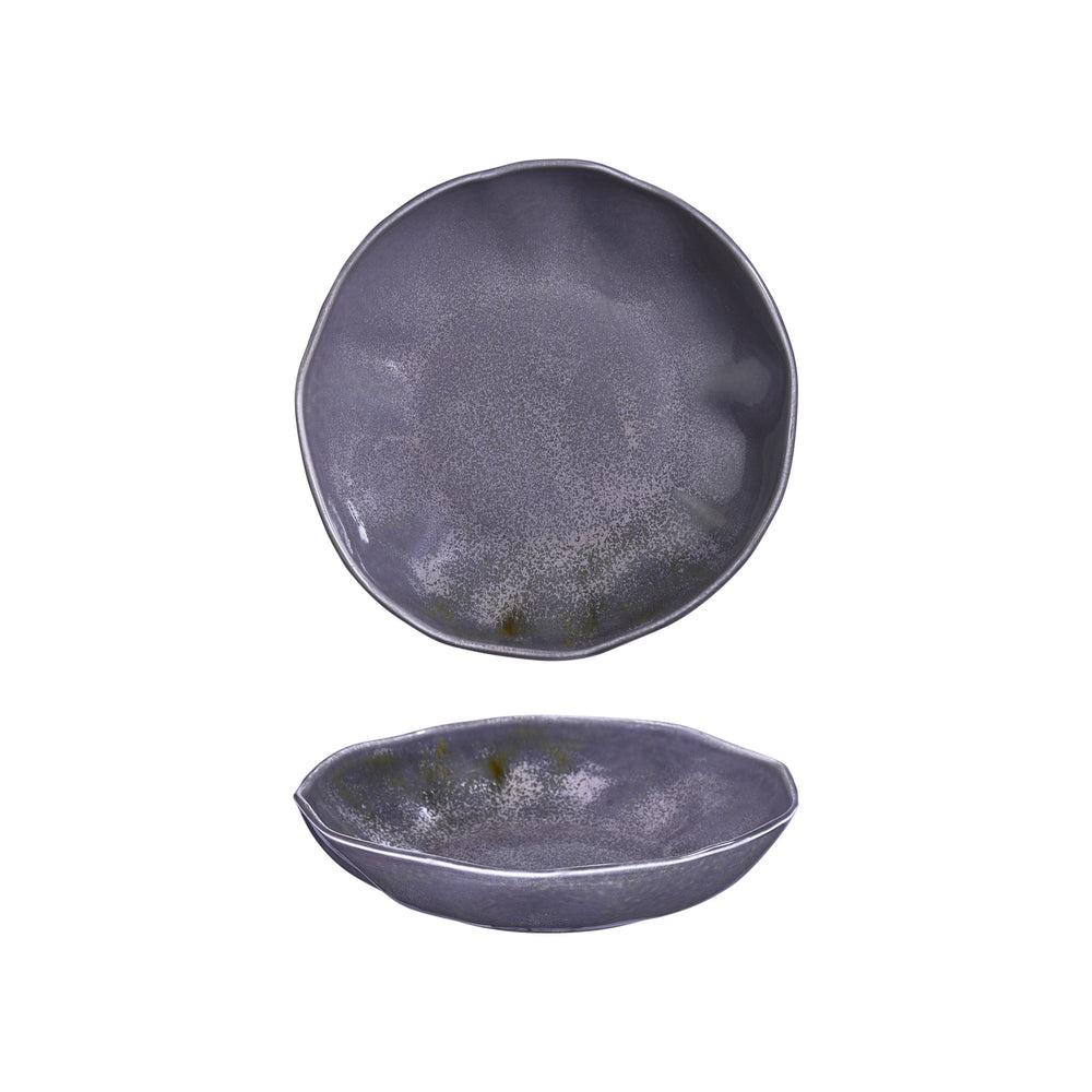 Viola 9.75" x 9.75" x h:0" 42 oz. Organic Purple Vitrified Deep Plate