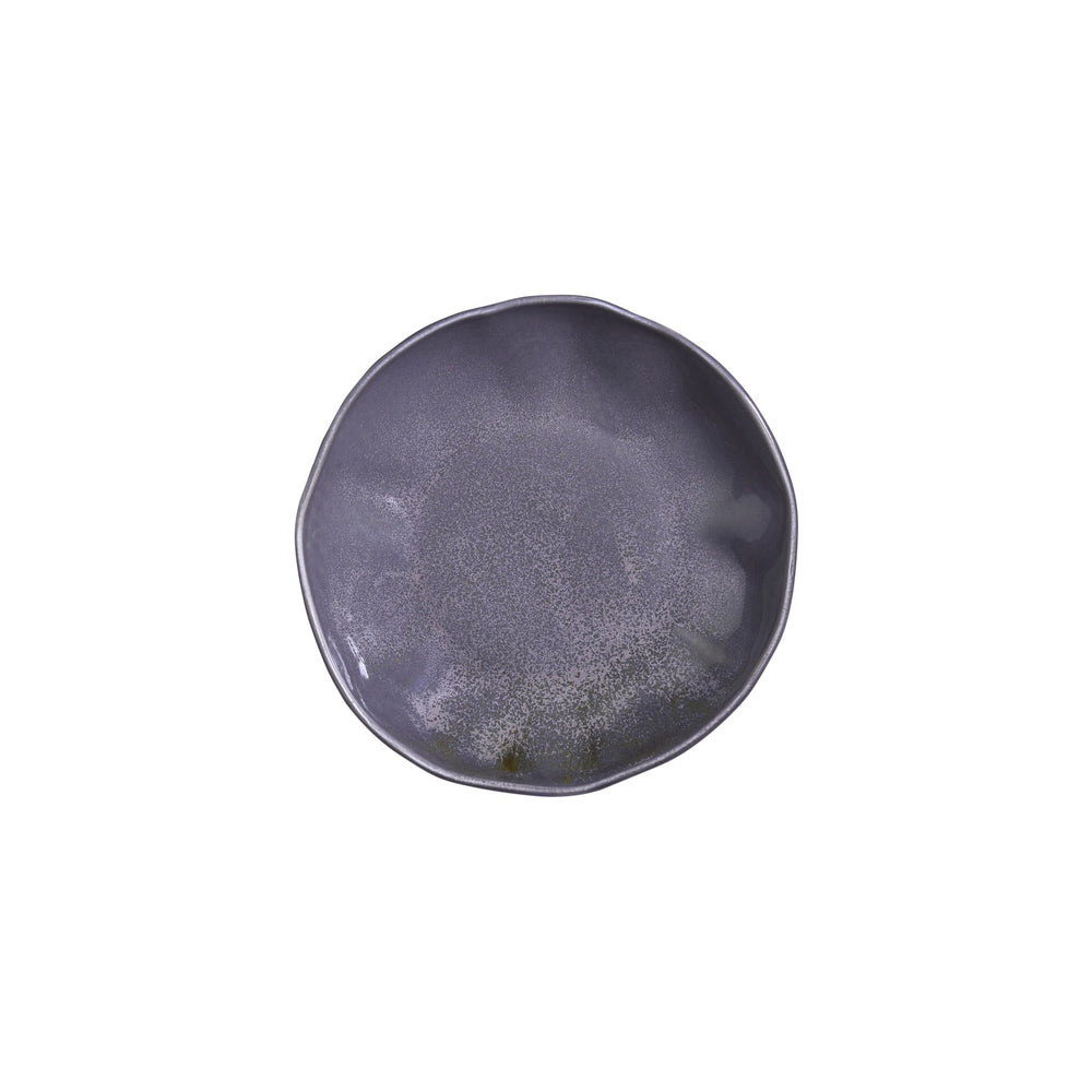 Viola 9.75" x 9.75" x h:0" 42 oz. Organic Purple Vitrified Deep Plate