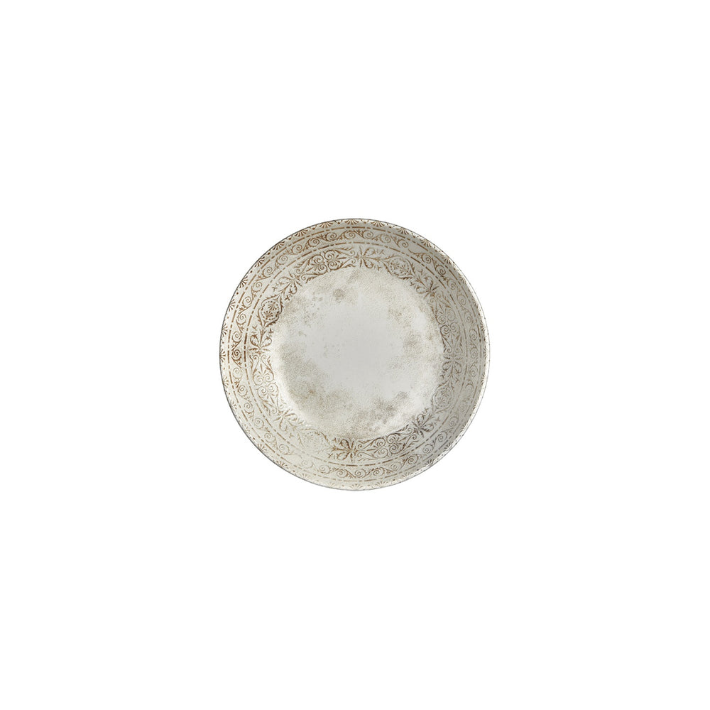 Antico dia.8.25" h:1.25" 27 oz. Round Brown Vitrified Deep Plate