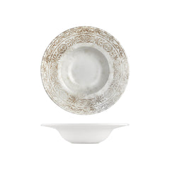 Antico dia.11" h:0" 16 oz. Round Brown Vitrified Deep Plate