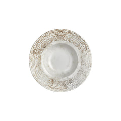 Antico dia.11" h:0" 16 oz. Round Brown Vitrified Deep Plate
