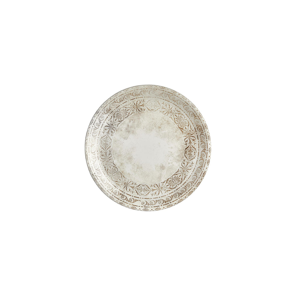 Antico dia.9" Round Brown Vitrified Plate