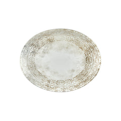 Antico 14.25" x 11" x h:1.25" Oval Brown Vitrified Platter