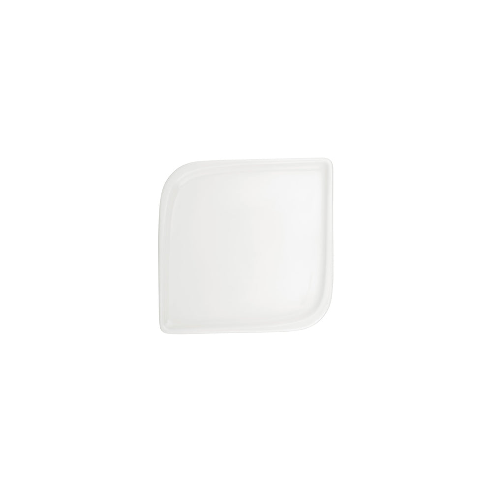 Gourmet 7.5" x 7.5" Square Warm White Vitrified Plate