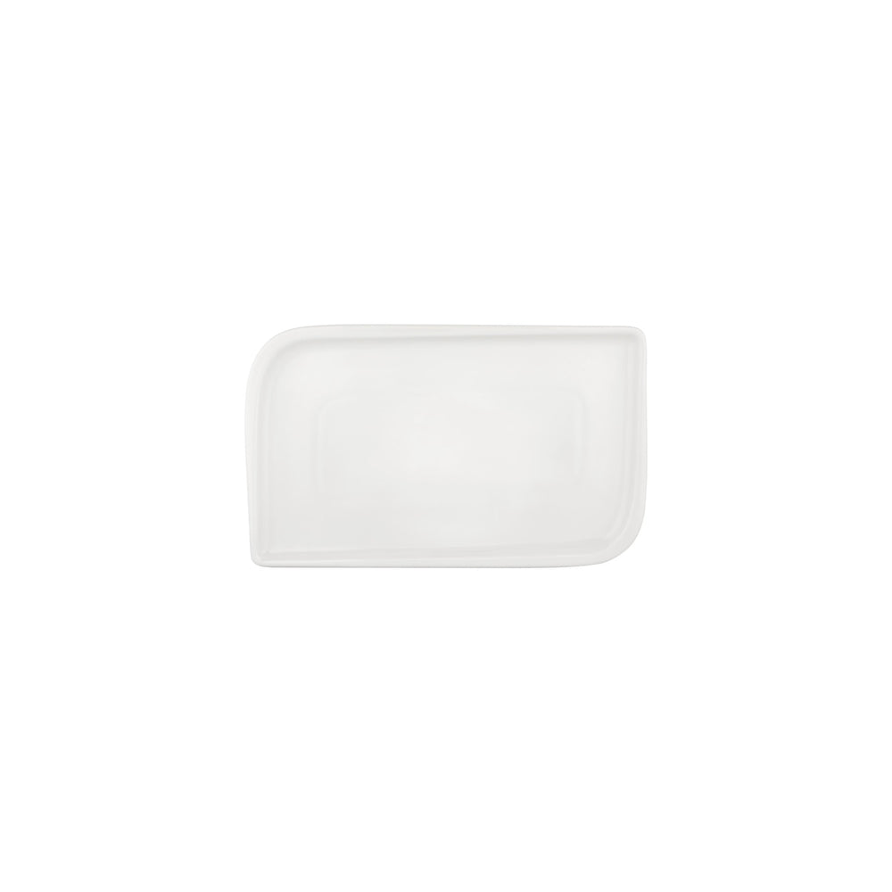 Gourmet 9.5" x 6" Rectangular Warm White Vitrified Plate